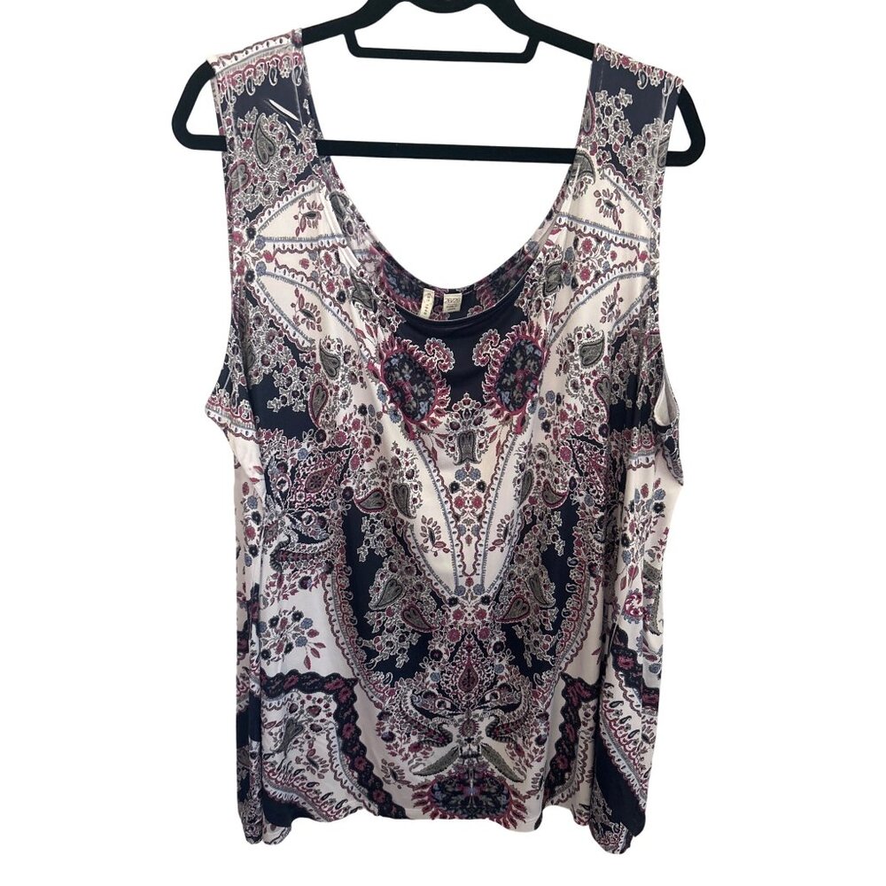 Est. 1946 Sleeveless Multicolored Floral Print Lightweight Top, Size 26/28